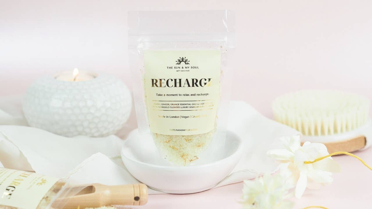 The Sun & My Soul- Recharge Luxury Soak Himalayan Bath Salts Gift⎜Citrus Scent