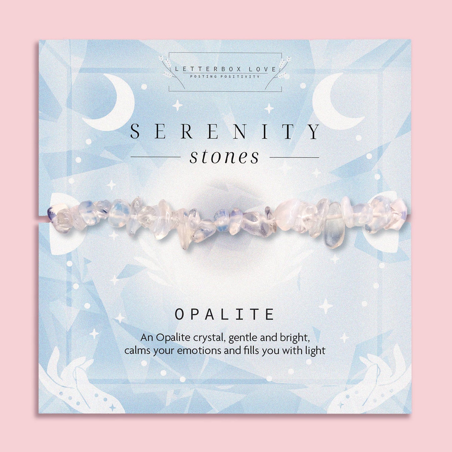 Letterbox Love Bracelets- Opalite Genuine Crystal Chip Bracelet