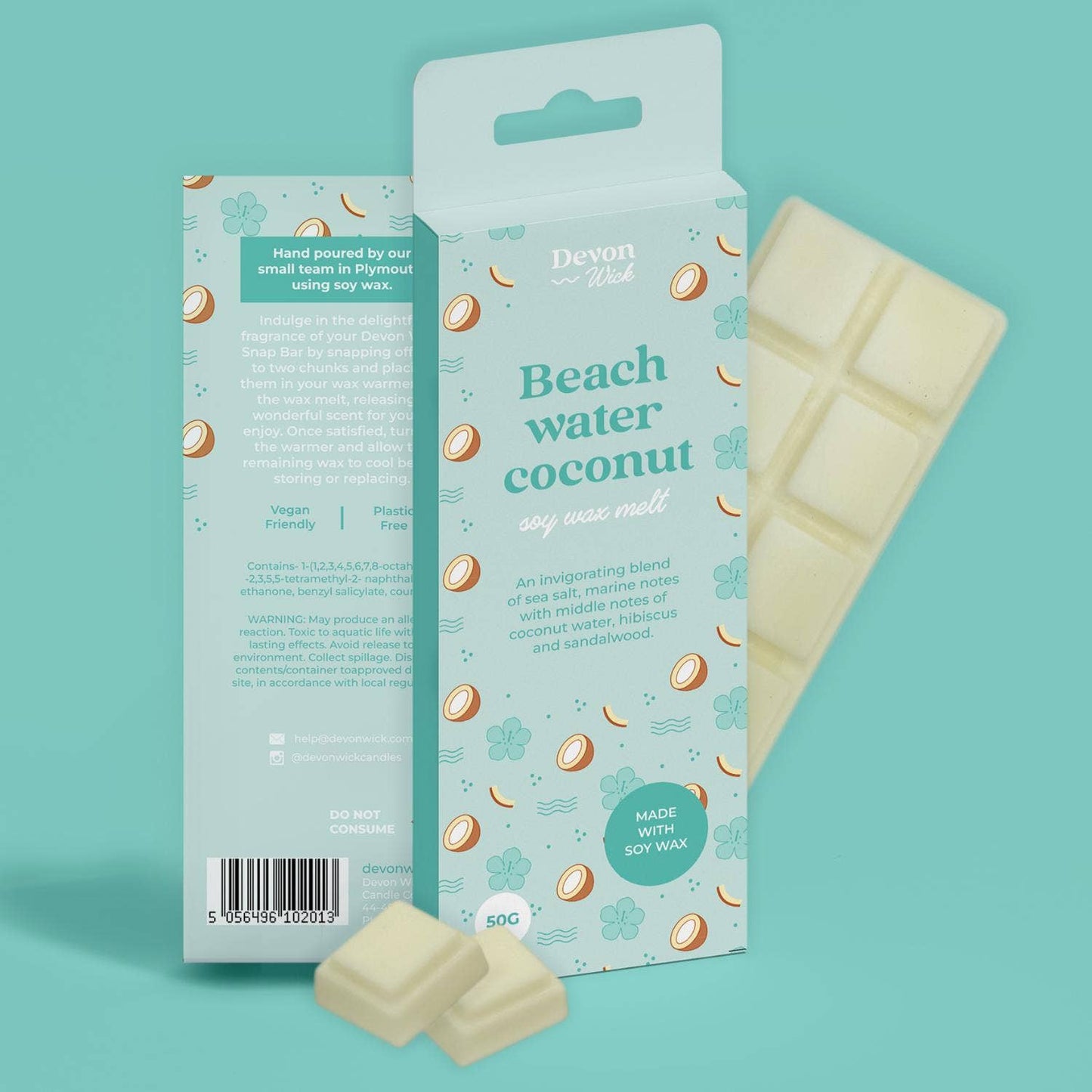 Devon Wick- Beach Water Coconut Snap Bar Wax Melts