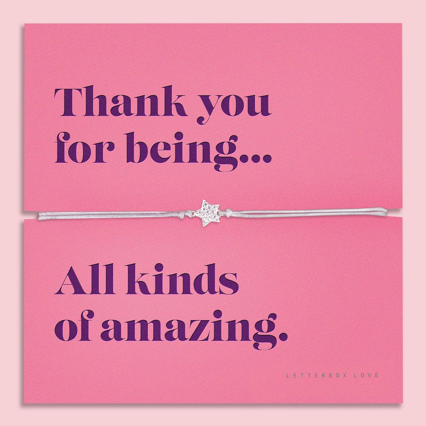 Letterbox Love Bracelets- Thank you for Being Amazing Bracelet