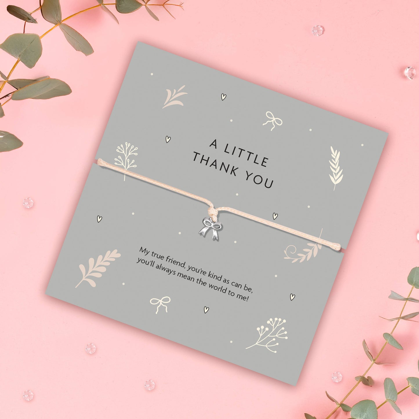 Letterbox Love Bracelets- A Little Thank you Bow Bracelet | Thank you Bracelet