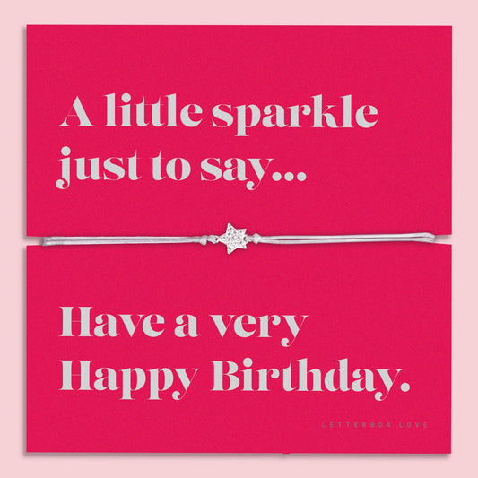 Letterbox Love Bracelets- Birthday Sparkle - Sending Sentiments Bracelet