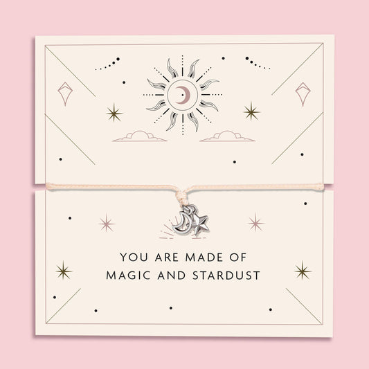 Letterbox Love Bracelets- Magic and Stardust Bracelet | Moon and Star Charm