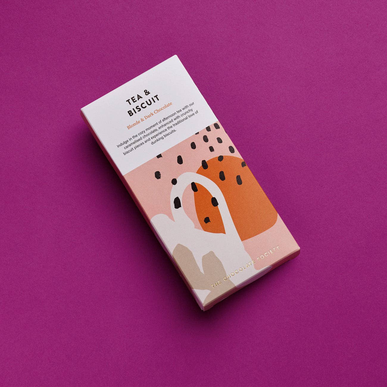 The Chocolate Society- Tea & Biscuit Chocolate Bar