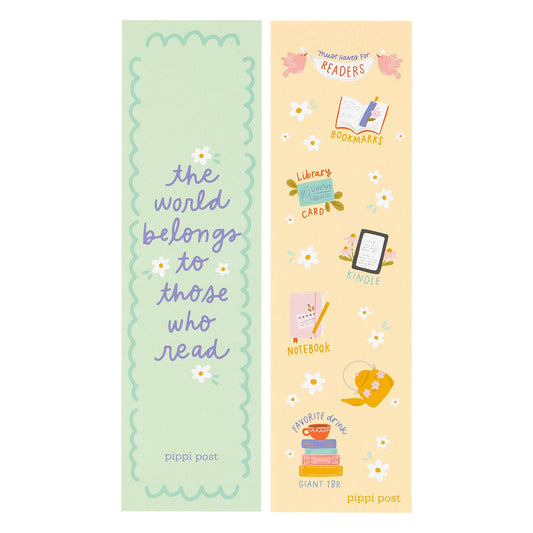 Pippi Post- The World Belongs to Those Who Read Bookmark Set
