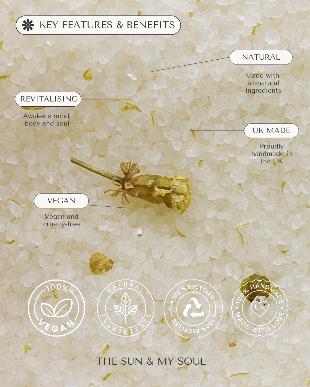 The Sun & My Soul- Balance Luxury Soak Himalayan Bath Salts⎜Aromatherapy Gift