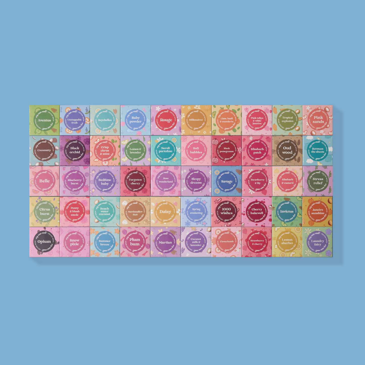 Devon Wick- The ULTIMATE Wax Melt Snap Bar 50 x Samples Box