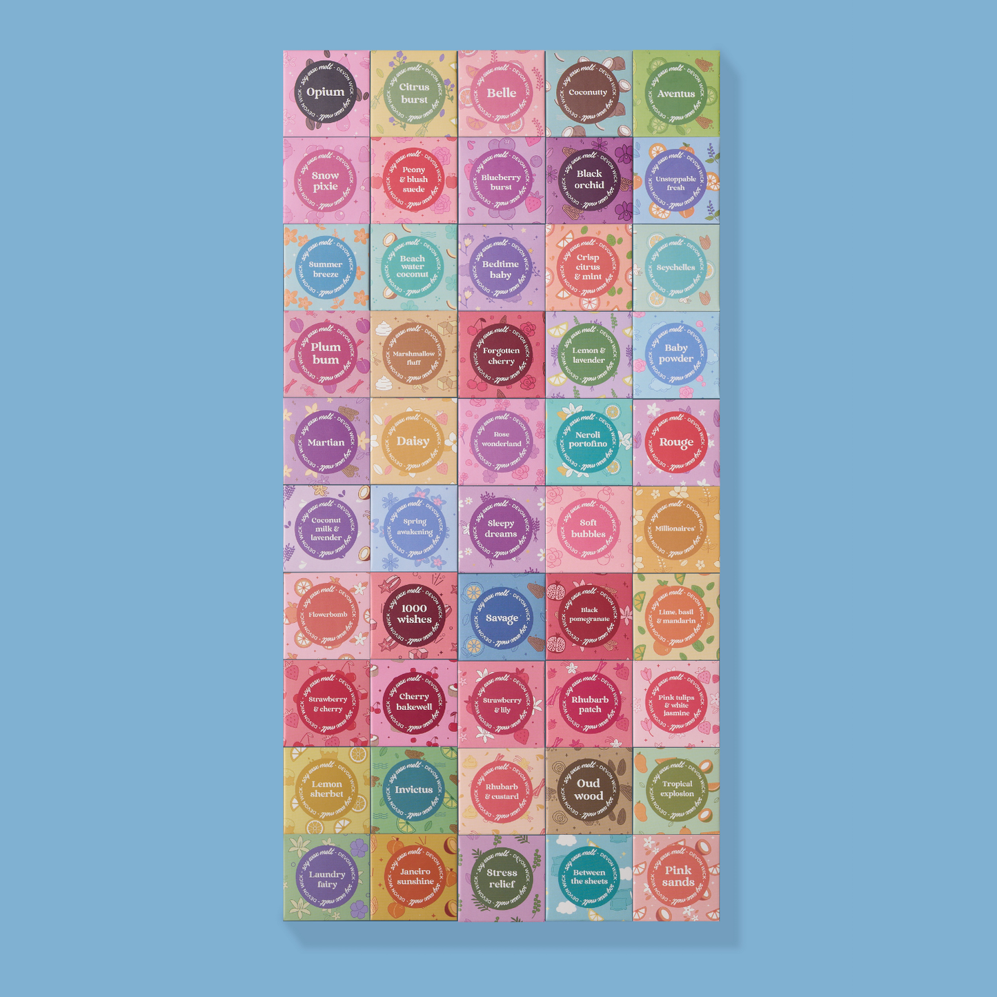 Devon Wick- The ULTIMATE Wax Melt Snap Bar 50 x Samples Box