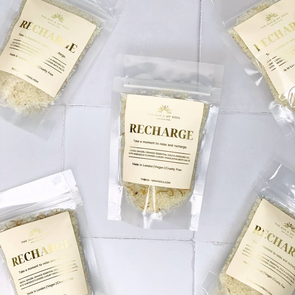 The Sun & My Soul- Recharge Luxury Soak Himalayan Bath Salts Gift⎜Citrus Scent