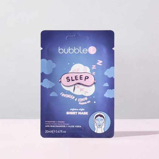Bubble T Cosmetics- Nightea Night - Lavender & Lemon Hydrating Sheet Mask (20ml)