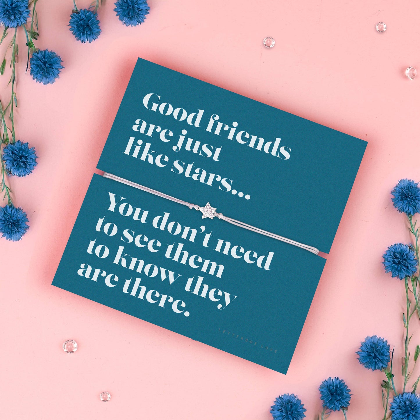 Letterbox Love Bracelets- Good Friends are like Stars - Adjustable Bracelet